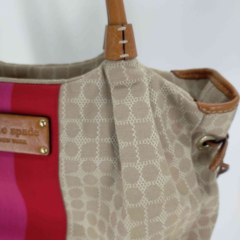 ケイトスペードニューヨーク kate spade NEW YORK 総柄レザーハンドルトートバッグ レースアップ レディース
