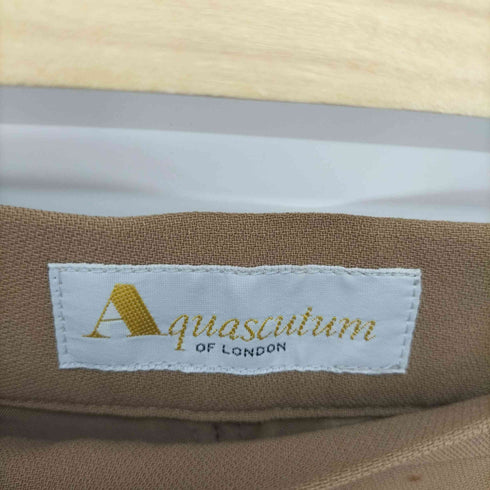 アクアスキュータム AQUASCUTUM 日本製 サイドジップ ウール スラックス レディース 13