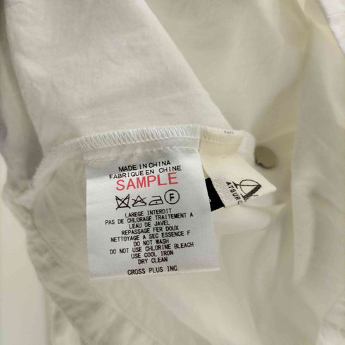 アツロウタヤマ ATURO TAYAMA バックジップ ノーカラー フリル シャツ レディース JPN:36