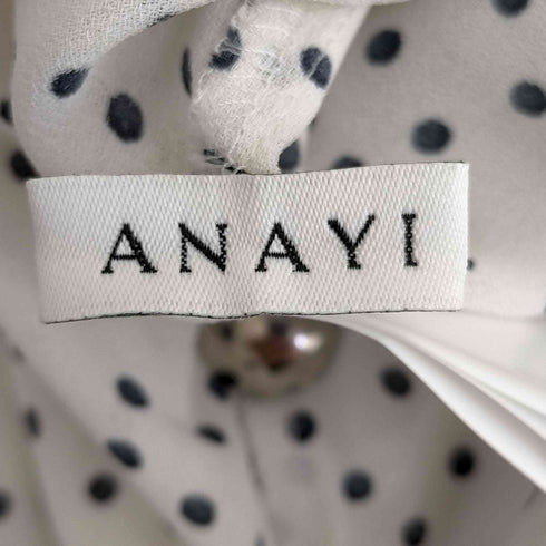 アナイ ANAYI ドット柄 プルオーバーブラウス レディース 38