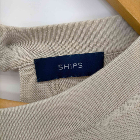 シップス SHIPS コットンシルクバックボタンニット レディース