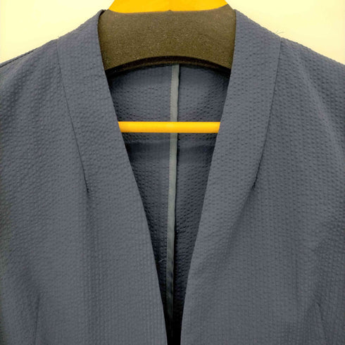 クローゼットストーリー closet story ノーカラー シアサッカージャケット レディース