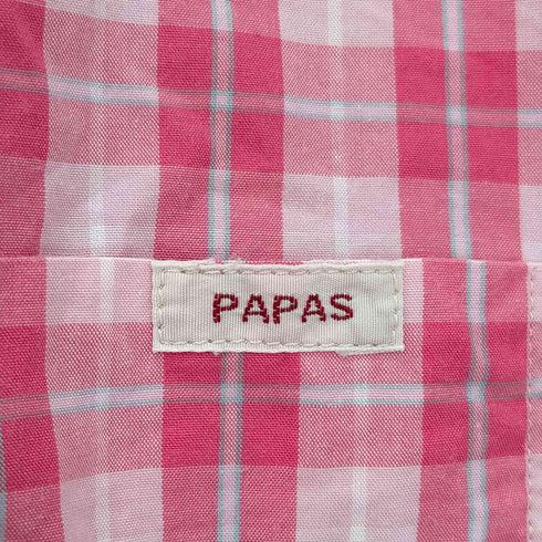 パパス papas チェック柄 コットン レギュラーシャツ メンズ import:M