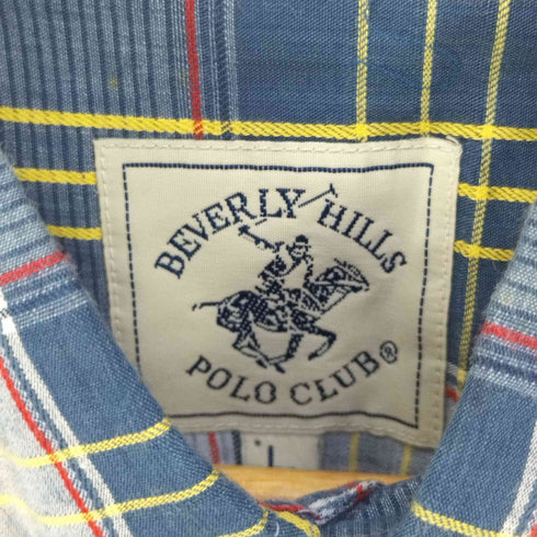 ビバリーヒルズポロクラブ BEVERLY HILLS POLO CLUB ボタンダウンチェックシャツ メンズ import:L