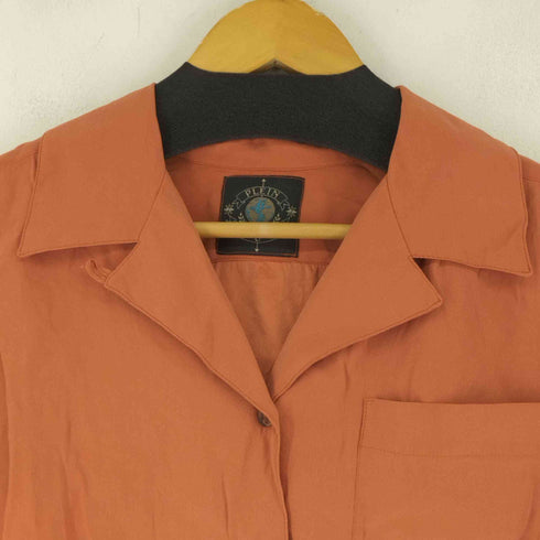 PLEIN SUD 90s MADE IN FRANCE ユーロ オープンカラー シルク100 L/S シャツ レディース EUR:42