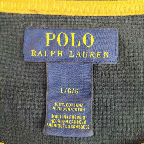 ポロラルフローレン POLO RALPH LAUREN フロント刺繍ロングスリーブワッフルT メンズ import:L