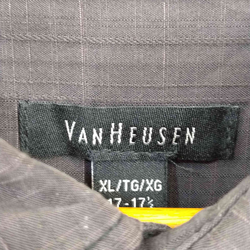 ヴァンヒューゼン VANHEUSEN レーヨン混 片ポケ チェックシャツ メンズ JPN:XL