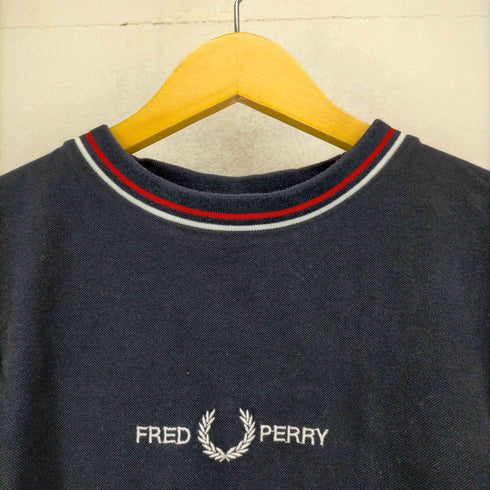 フレッドペリー FRED PERRY ロゴ刺繍鹿の子地クルーネックTシャツ メンズ JPN:L