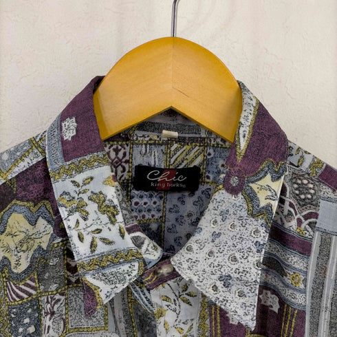 Chic king horks 片ポケ 総柄シャツ メンズ JPN:M
