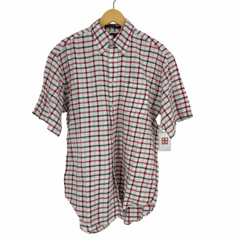 トミーヒルフィガー TOMMY HILFIGER チェック柄半袖ボタンダウンシャツ メンズ JPN:M