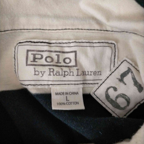 ポロバイラルフローレン Polo by RALPH LAUREN カットソー生地 ボーダーポロシャツ メンズ JPN:L