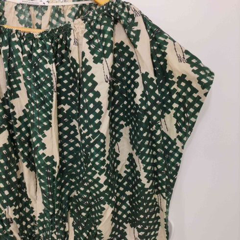 ミナペルホネン mina perhonen 12SS north forest コットンシルクウエストギャザーチュニック ワンピース レディース JPN:36
