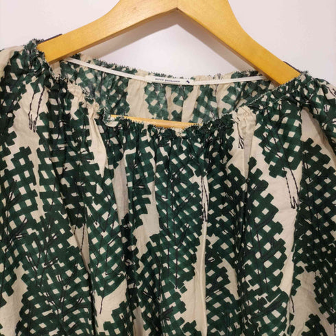 ミナペルホネン mina perhonen 12SS north forest コットンシルクウエストギャザーチュニック ワンピース レディース JPN:36