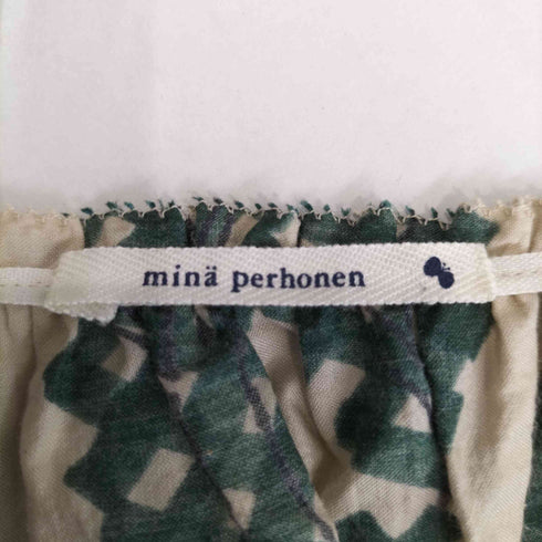 ミナペルホネン mina perhonen 12SS north forest コットンシルクウエストギャザーチュニック ワンピース レディース JPN:36