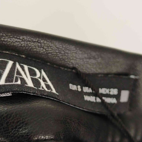 ザラ ZARA フェイクレザー プリーツスカート レディース JPN:S
