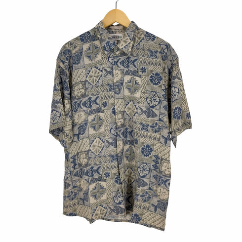 カンピア モダ CAMPIA MODA 総柄レーヨン半袖シャツ メンズ JPN:L