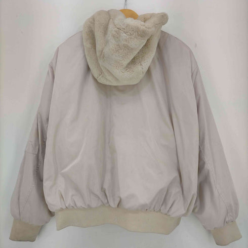 ザラ ZARA 2WAY MA-1 フード付きリバーシブル チュニック丈ファーブルゾン レディース import:S