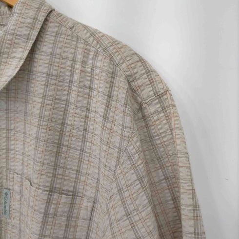 コロンビア Columbia シアサッカー半袖シャツ メンズ import:S