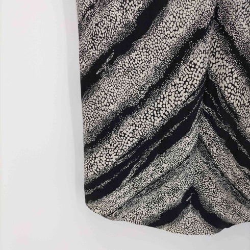 ダイアンフォンファステンバーグ DIANE VON FURSTENBERG 総シルク Vネック幾何学模様ストレッチワンピース レディース 4