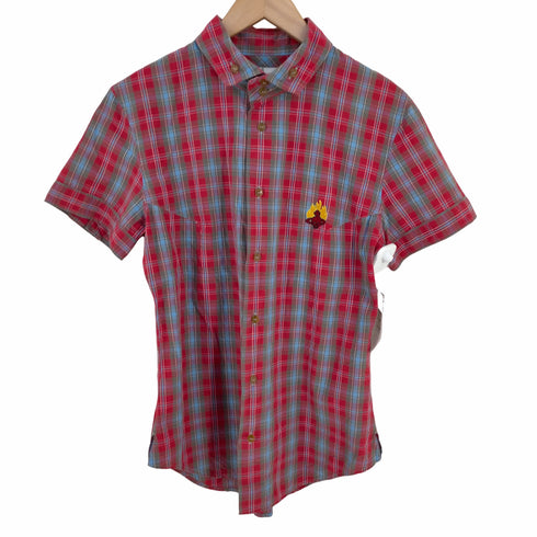 ヴィヴィアンウエストウッドマン Vivienne Westwood MAN ファイヤーオーブ刺繍 タータンチェック S/S BDシャツ メンズ EUR:46