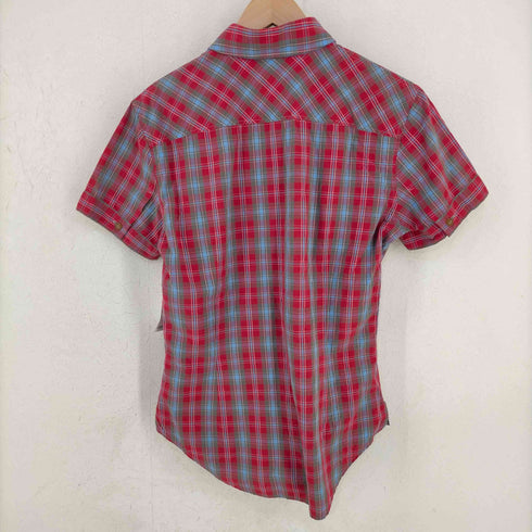 ヴィヴィアンウエストウッドマン Vivienne Westwood MAN ファイヤーオーブ刺繍 タータンチェック S/S BDシャツ メンズ EUR:46