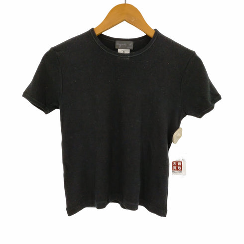 アニエスベー agnes b. PARIS 日本製 クルーネック半袖tシャツ レディース 2