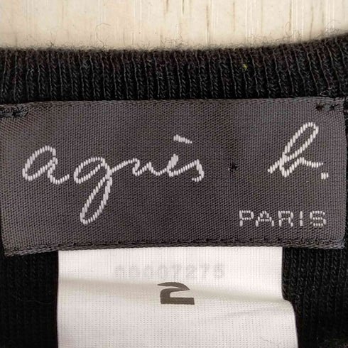 アニエスベー agnes b. PARIS 日本製 クルーネック半袖tシャツ レディース 2