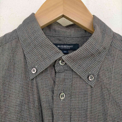 バーバリーロンドン BURBERRY LONDON ロゴ刺繍 総柄 BDシャツ メンズ JPN:M