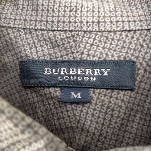 バーバリーロンドン BURBERRY LONDON ロゴ刺繍 総柄 BDシャツ メンズ JPN:M