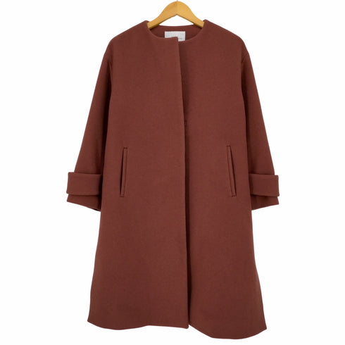 ユナイテッドアローズグリーンレーベルリラクシング UNITED ARROWS green label relaxing FFC アンゴラビーバー スリット ノーカラー コート レディース JPN:36