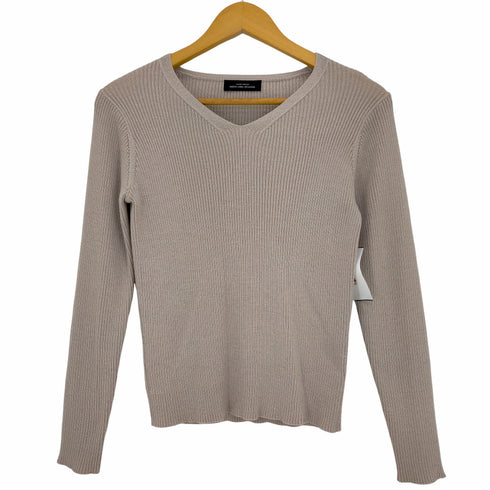 ユナイテッドアローズグリーンレーベルリラクシング UNITED ARROWS green label relaxing D ラメ リブ Vネック ニット レディース
