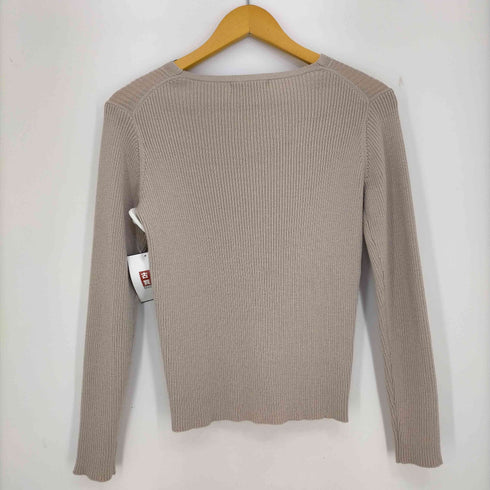 ユナイテッドアローズグリーンレーベルリラクシング UNITED ARROWS green label relaxing D ラメ リブ Vネック ニット レディース