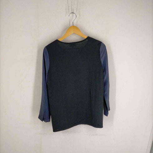 ランバンコレクション LANVIN COLLECTION レース切替 ウールカットソー レディース 40