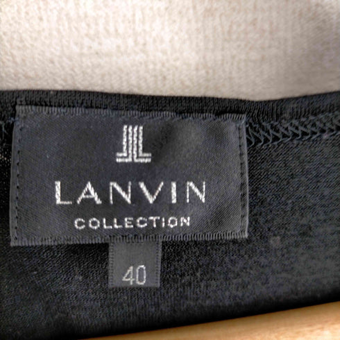 ランバンコレクション LANVIN COLLECTION レース切替 ウールカットソー レディース 40