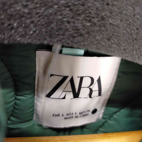 ザラ ZARA キルティングショートフーデッドブルゾン レディース JPN:L