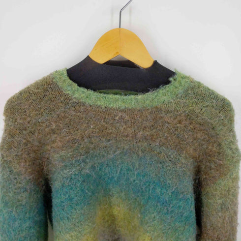 レイビームス Ray BEAMS グラデーションクルーネックシャギーニット クロップド レディース