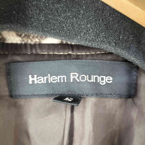 ハーレムラウンジ HARLEM ROUNGE ネイティブ柄 コンチョボタン ノーカラーコート メンズ JPN:S
