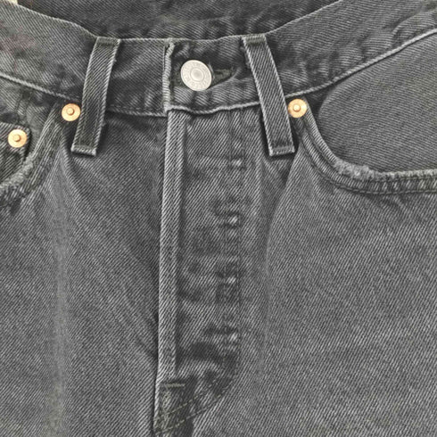 リーバイス Levis LEVI'S PREMIUM 501 ビジューデザイン ブラックストレートデニム レディース W26 L30