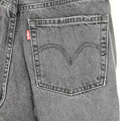 リーバイス Levis LEVI'S PREMIUM 501 ビジューデザイン ブラックストレートデニム レディース W26 L30