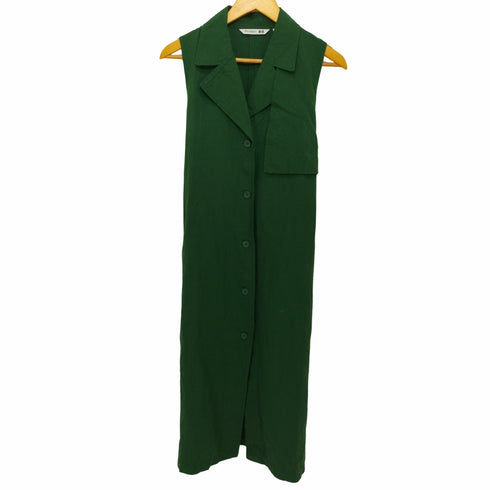 ユニクロ UNIQLO 22SS リネンブレンドラペルワンピース レディース JPN:M