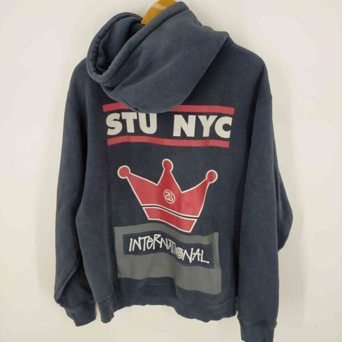 ステューシー Stussy 90-00S STU NYC クラウンプリントフーディー メンズ import:L