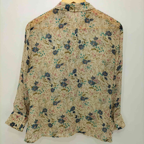 ポロジーンズカンパニーラルフローレン POLO JEANS COMPANY RALPH LAUREN 花柄 総シルク シアーシャツ レディース import:M