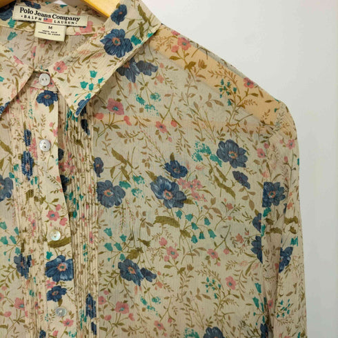 ポロジーンズカンパニーラルフローレン POLO JEANS COMPANY RALPH LAUREN 花柄 総シルク シアーシャツ レディース import:M