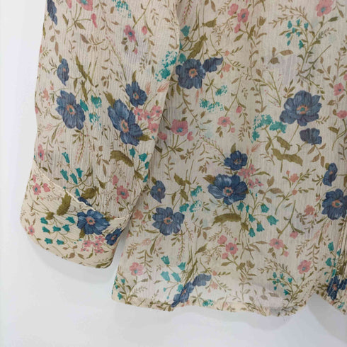 ポロジーンズカンパニーラルフローレン POLO JEANS COMPANY RALPH LAUREN 花柄 総シルク シアーシャツ レディース import:M