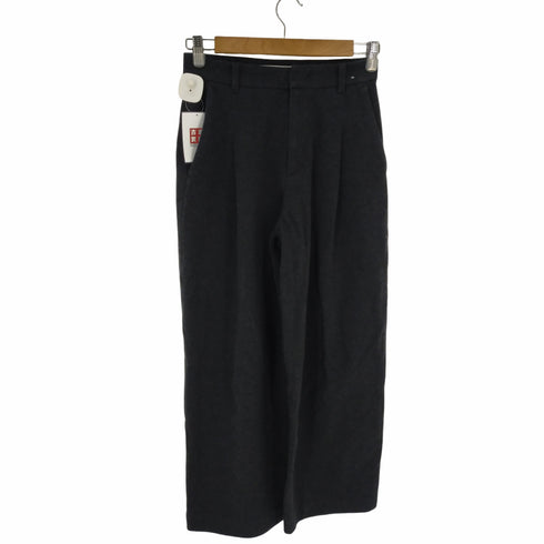ユニクロ UNIQLO ブラッシュドジャージータックワイドパンツ レディース JPN:S