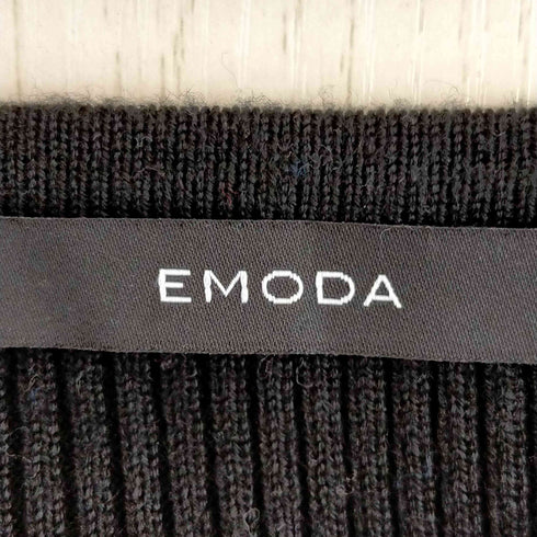 エモダ EMODA ワイドストラップリブスリットワンピース レディース FREE