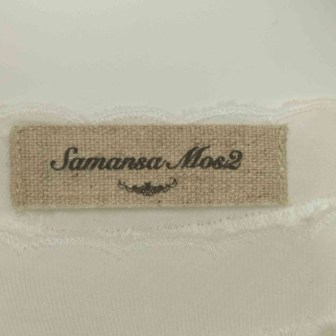 サマンサモスモス samansa Mos2 刺繍 ショートスリーブガーゼワンピース レディース FREE