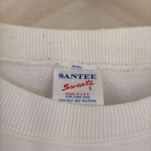 SANTEE USA製 ©1987 CRYSTAL MOUNTAIN フロッキープリント ラグランスウェット メンズ import:L