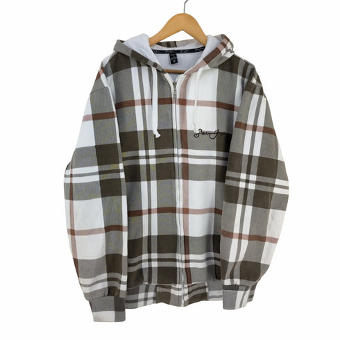 ショーン ジョン Sean john チェック柄 ジップアップパーカー メンズ import:XL