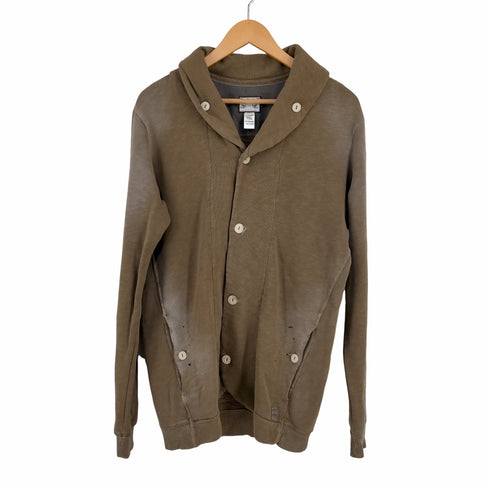 ディーゼル DIESEL ヴィンテージ加工 ショールカラー スウェットカーディガン メンズ import:S